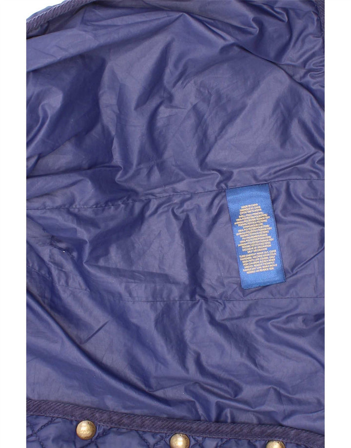 Polo Ralph Lauren Girls Quilted Jacket 5-6 Years Navy Blue Polyester