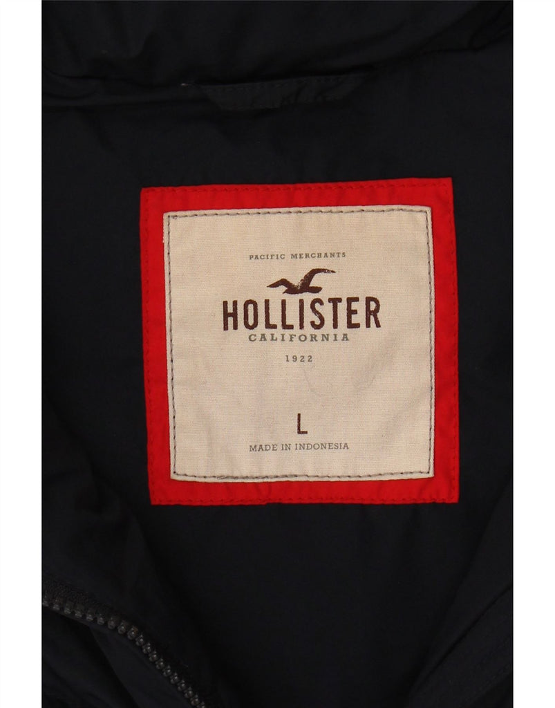 HOLLISTER Womens Padded Gilet UK 16 Large Navy Blue Polyester Vintage Hollister and Second-Hand Hollister from Messina Hembry 