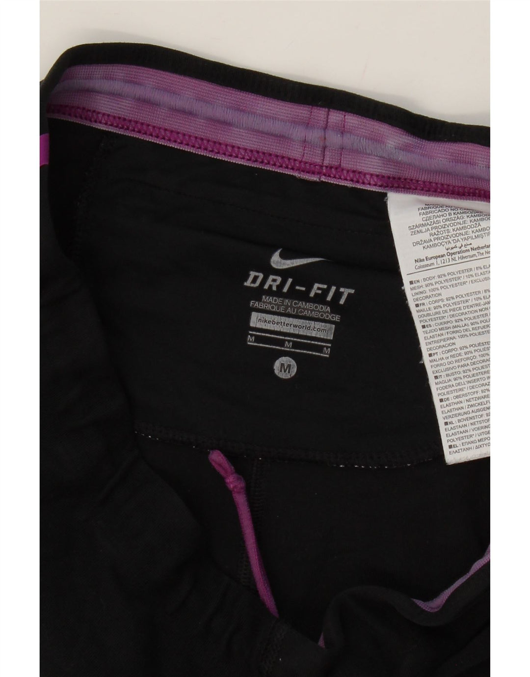 NIKE Womens Dri Fit Tracksuit Trousers UK 14 Medium Black Polyester Vintage Nike and Second-Hand Nike from Messina Hembry 