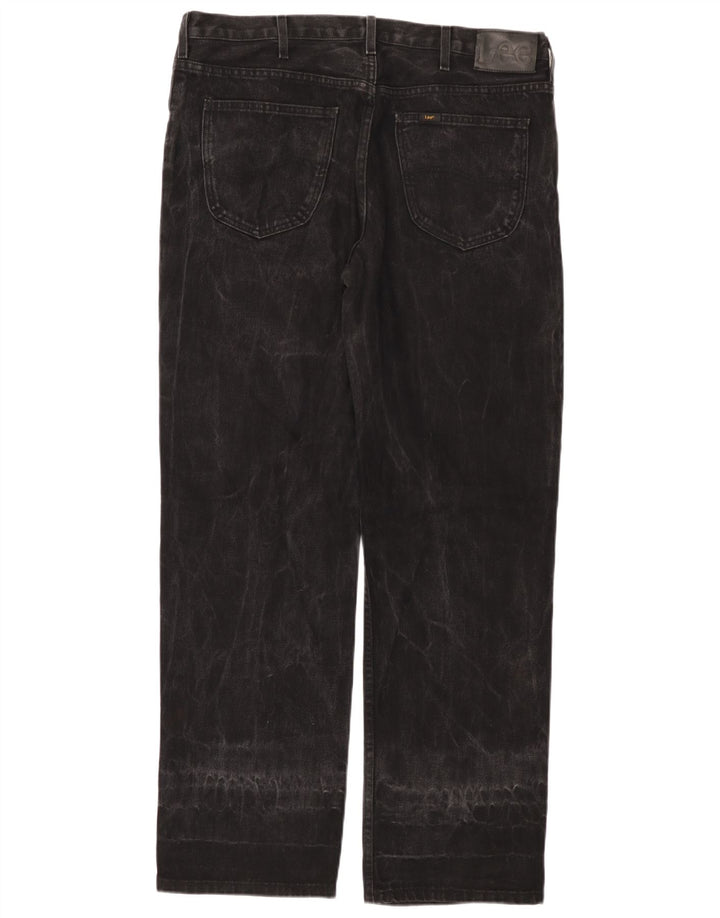 LEE Mens Brooklyn Comfort Straight Jeans W38 L32 Black Cotton