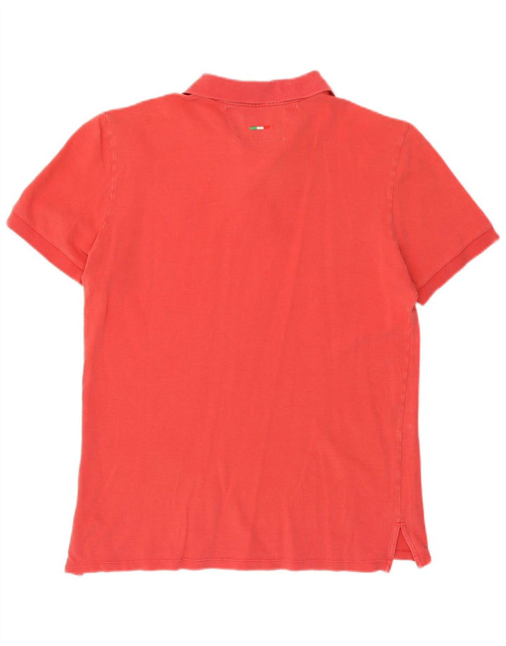 Jeckerson Mens Polo Shirt Medium Pink Cotton