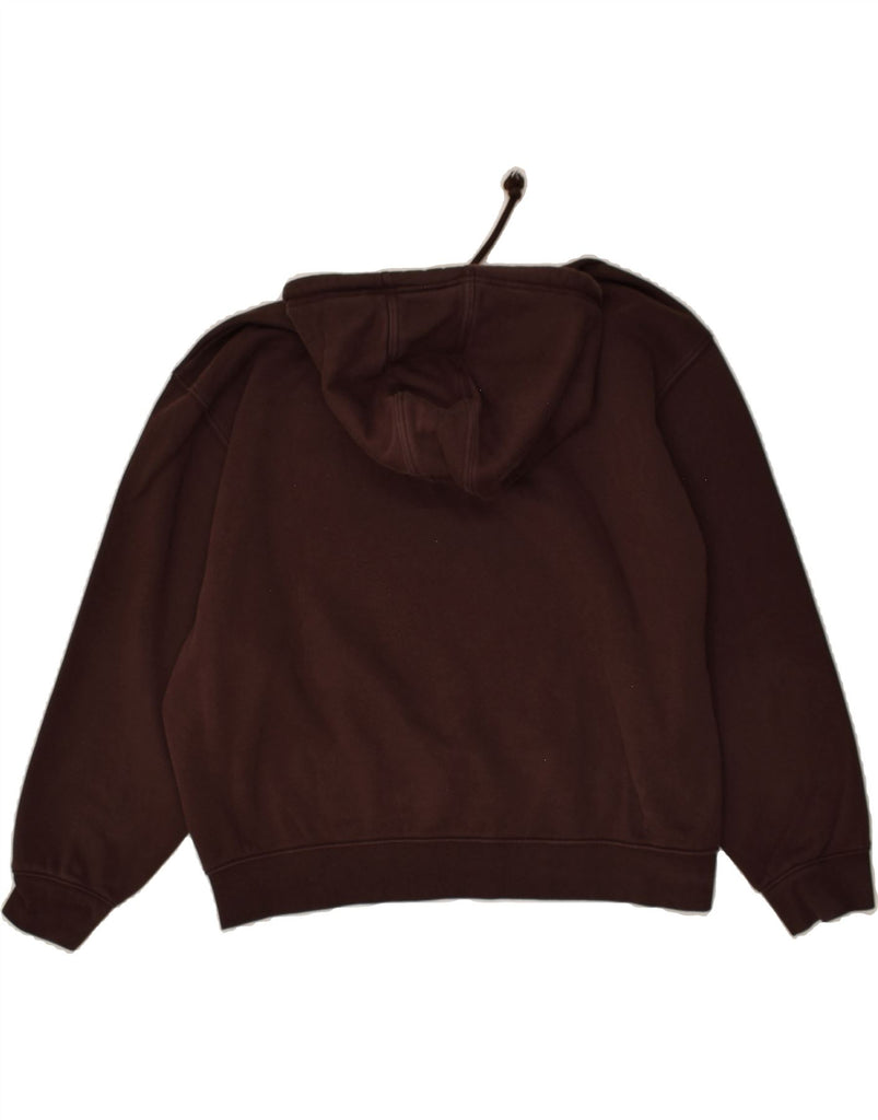 ADIDAS Womens Oversized Hoodie Jumper UK 12/14 Medium Brown Cotton | Vintage Adidas | Thrift | Second-Hand Adidas | Used Clothing | Messina Hembry 