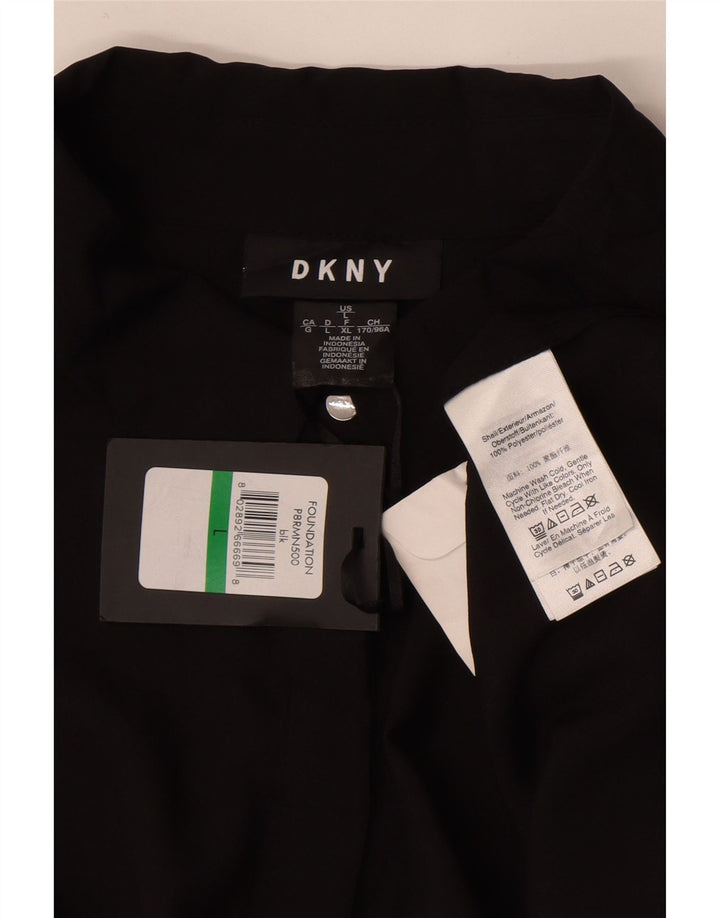 Dkny Womens Shirt Blouse UK 16 Large Black Polyester