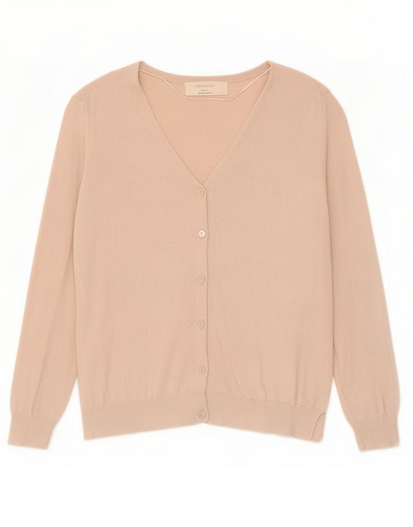 Zara Womens Cardigan Sweater UK 12 Medium Beige
