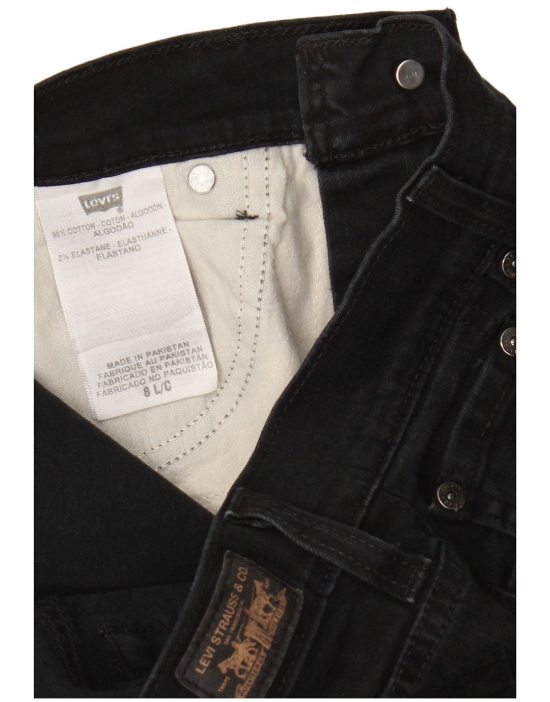 Levi's Womens 512 Bootcut Jeans US 8 Medium W28 L33 Black