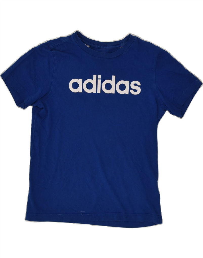 ADIDAS Boys Graphic T-Shirt Top 11-12 Years Blue Cotton | Vintage Adidas | Thrift | Second-Hand Adidas | Used Clothing | Messina Hembry 