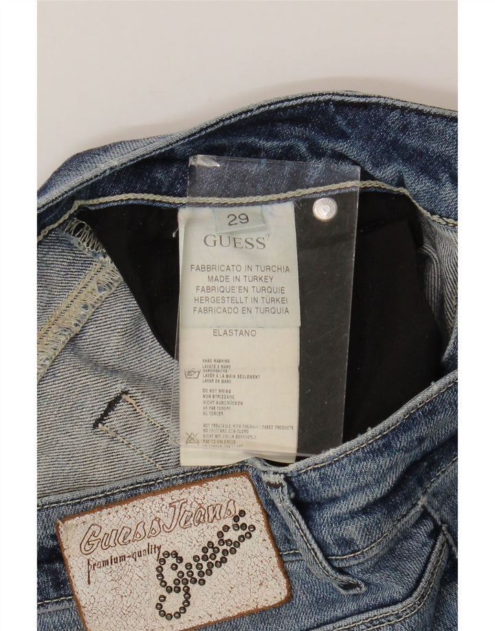 Guess Womens Bootcut Jeans W29 L34 Blue Cotton