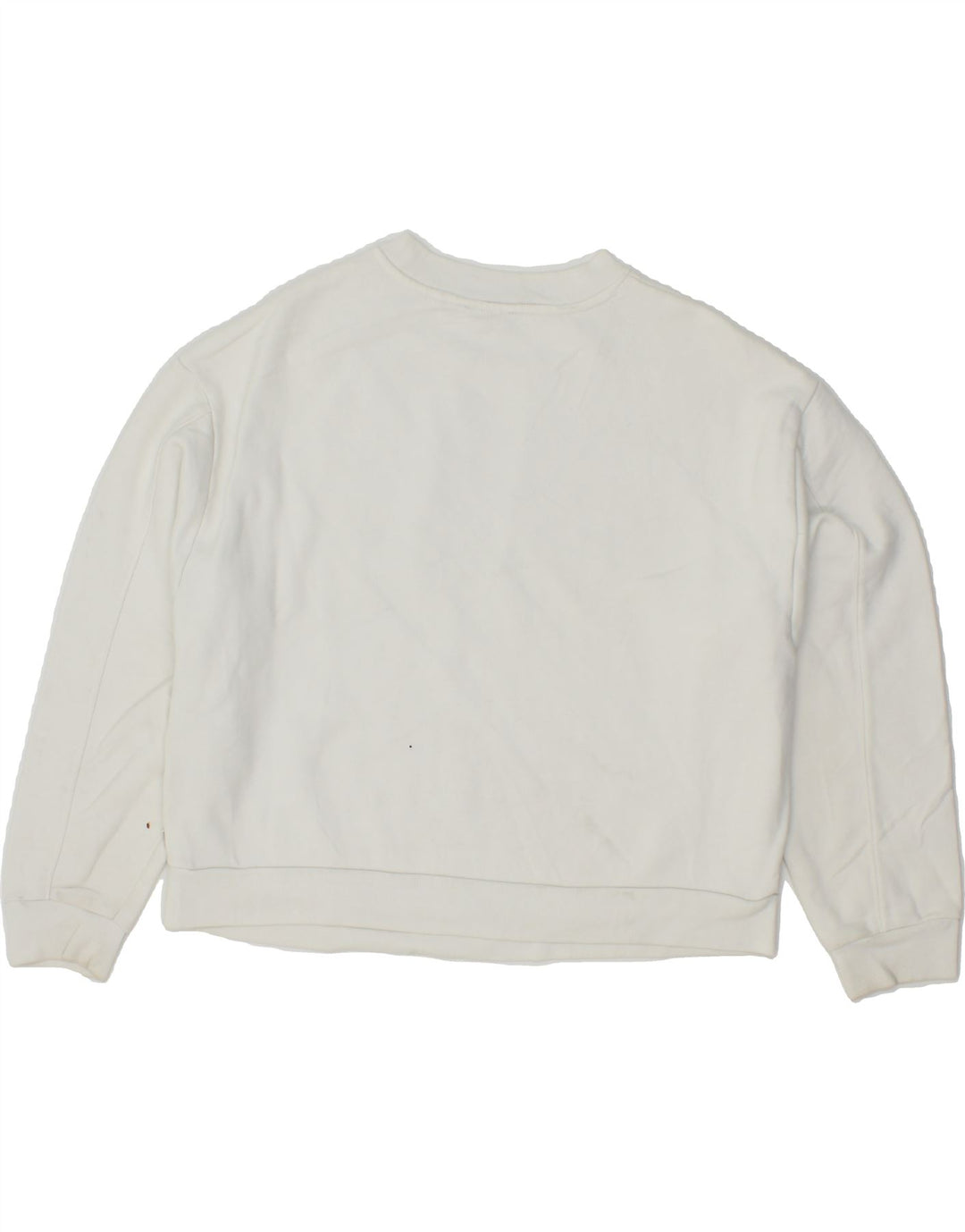 LEVI'S Womens Oversized Crop Graphic Sweatshirt Jumper UK 10 Small White Vintage Levi's and Second-Hand Levi's from Messina Hembry 