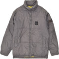 DIADORA Womens Padded Jacket UK 44 2XL Grey Polyester | Vintage Diadora | Thrift | Second-Hand Diadora | Used Clothing | Messina Hembry 