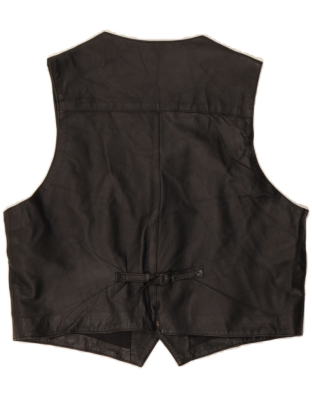 IVY OXFORD Mens Leather Waistcoat XL Black Leather Vintage Ivy Oxford and Second-Hand Ivy Oxford from Messina Hembry 