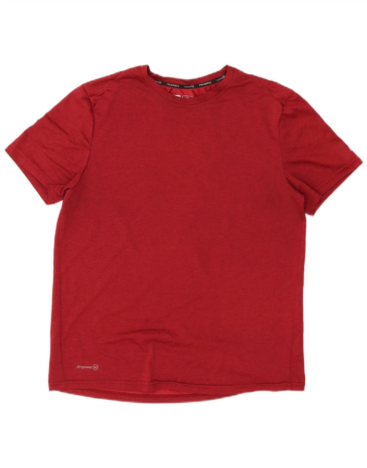 RUSSELL ATHLETIC Mens Dri-Power T-Shirt Top UK 38/40 Medium Red Polyester