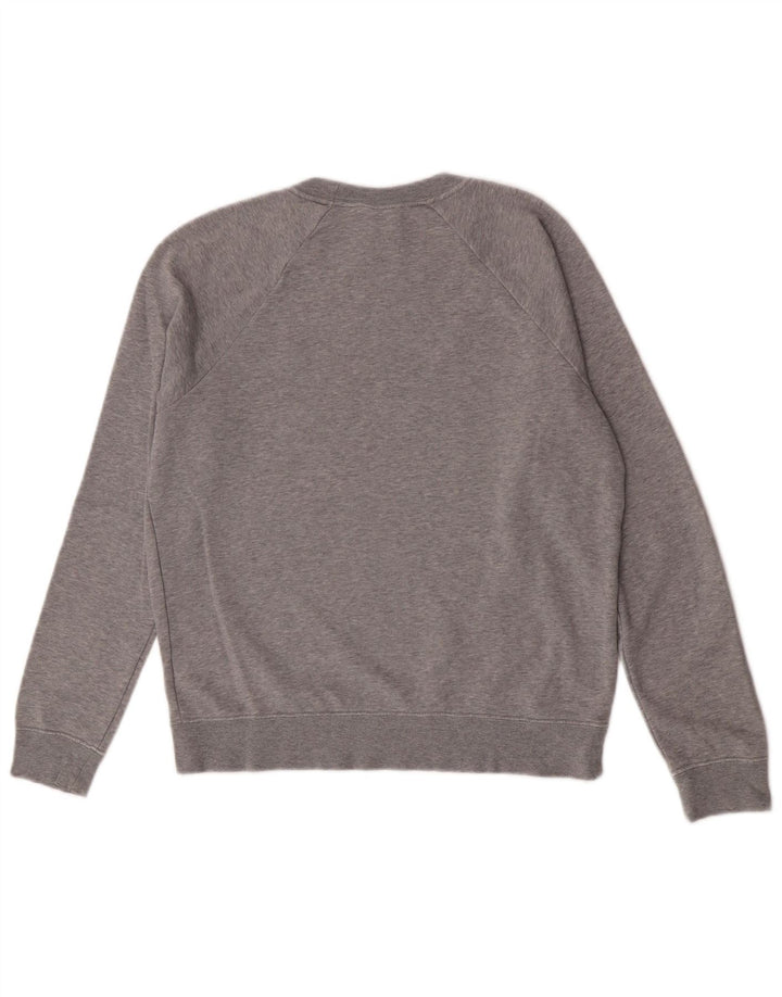 Nike Womens Oversized Sweatshirt Jumper UK 10 Small Grey Flecked Cotton