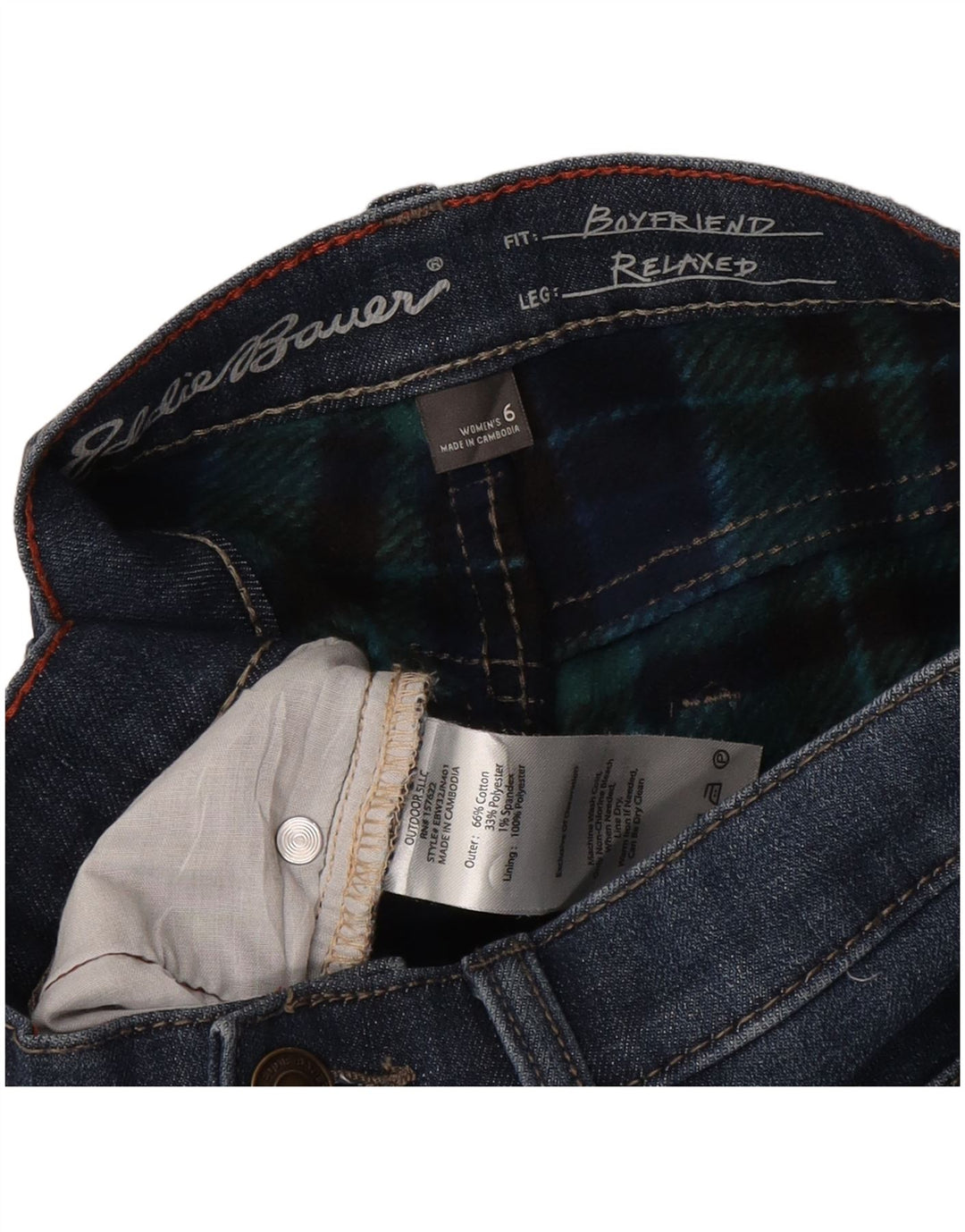 Eddie Bauer Womens Boyfriend Slim Jeans US 6 Medium W30 L30 Blue