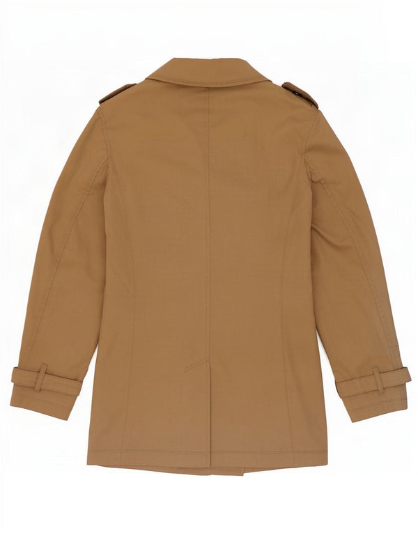 Zara Mens Trench Coat UK 36 Small Beige Polyester