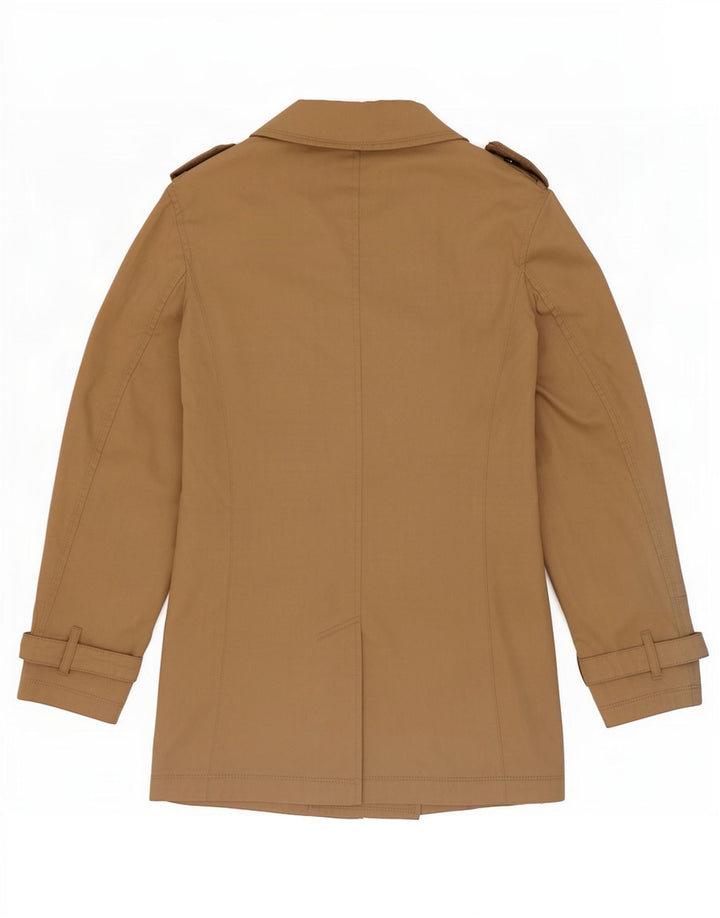 Zara Mens Trench Coat UK 36 Small Beige Polyester
