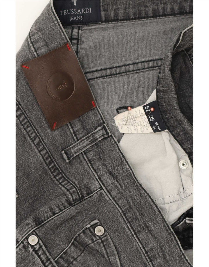 Trussardi Mens Straight Jeans W36 L34 Grey Cotton