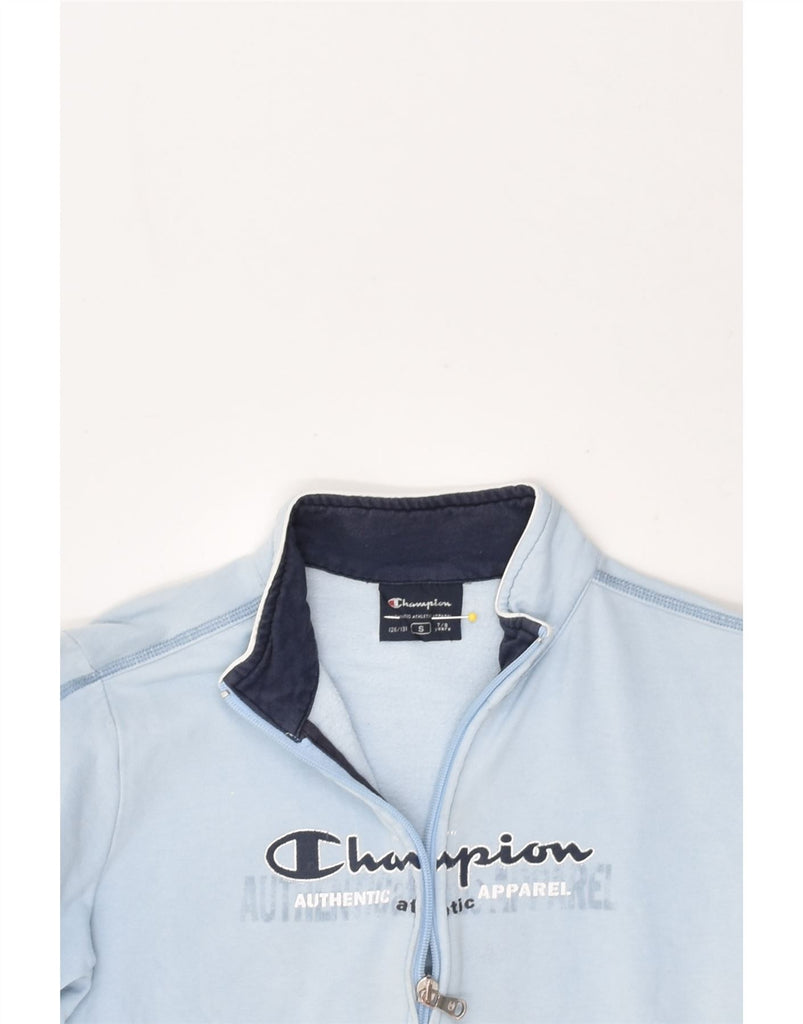 CHAMPION Boys Graphic Tracksuit Top Jacket 7-8 Years Small Blue Cotton | Vintage Champion | Thrift | Second-Hand Champion | Used Clothing | Messina Hembry 