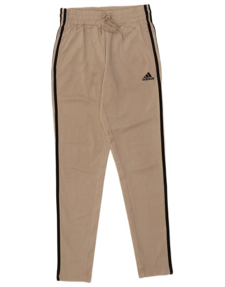 ADIDAS Womens Tracksuit Trousers UK 4/6 XS Beige Polyester