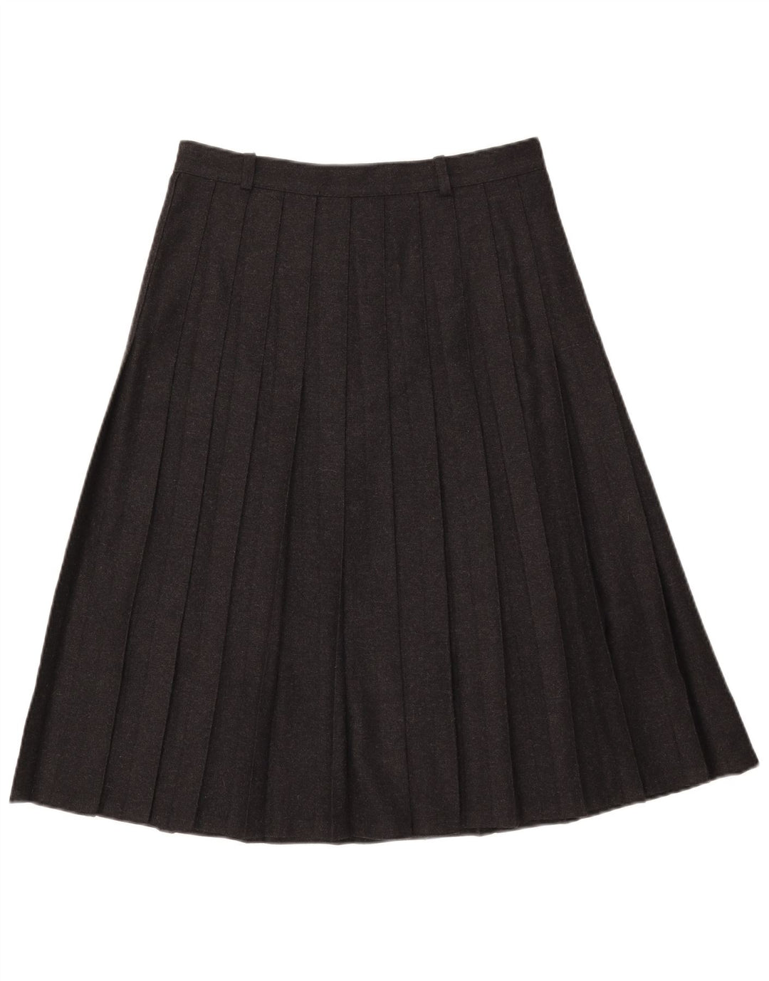 Vintage Womens Knife Pleated Skirt W29 Medium Grey Wool