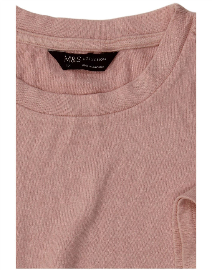 Marks & Spencer Womens T-Shirt Top UK 12 Medium Pink