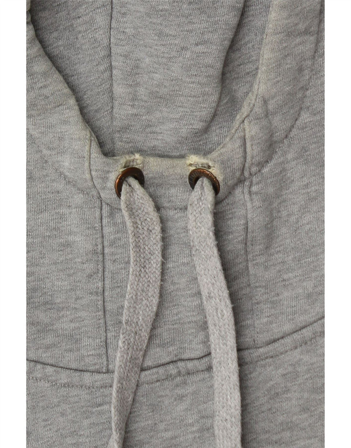 Converse Mens Graphic Hoodie Jumper Medium Grey Flecked Cotton