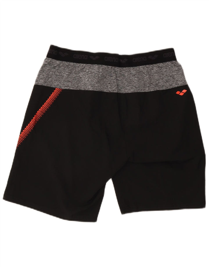 Arena Mens Graphic Swimming Shorts Medium Black Colourblock Polyester