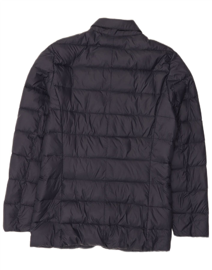 Benetton Mens Padded Jacket IT 44 XS Navy Blue Polyamide