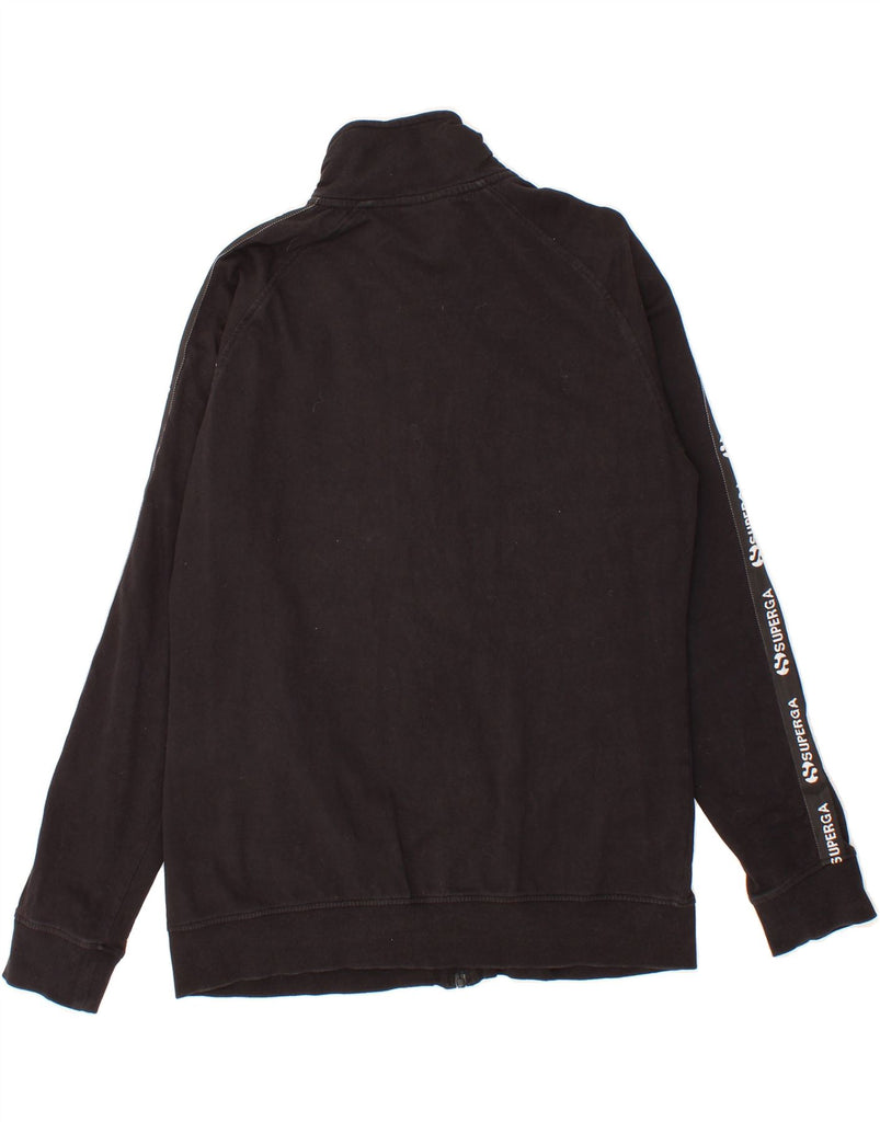 SUPERGA Womens Graphic Tracksuit Top Jacket UK 18 XL Black Cotton Vintage Superga and Second-Hand Superga from Messina Hembry 