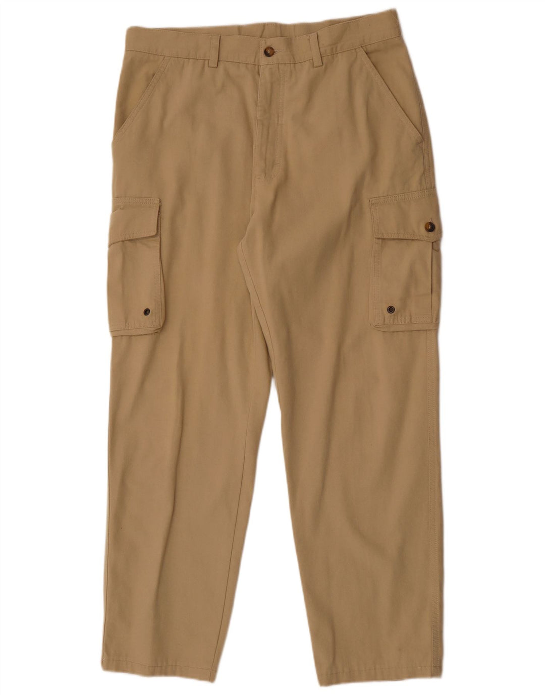 Fila Mens Straight Cargo Trousers W36 L30 Beige Cotton