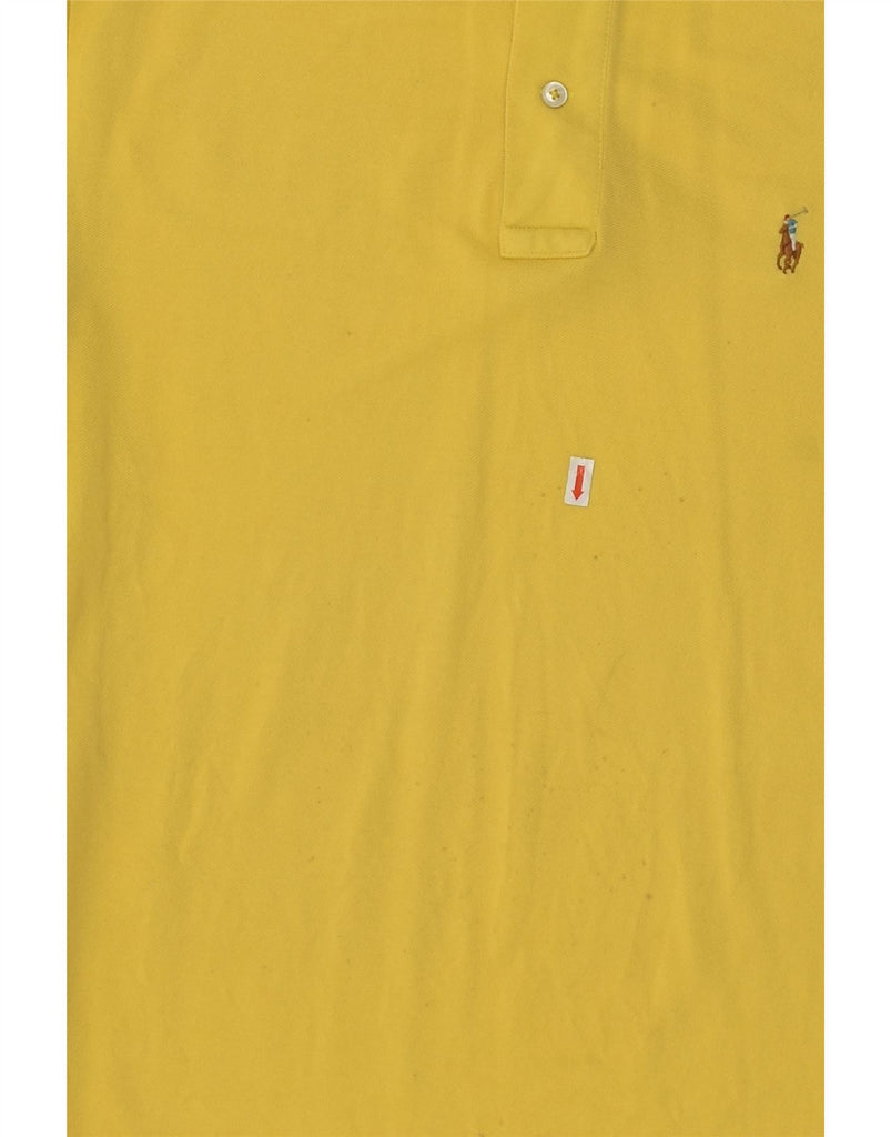 POLO RALPH LAUREN Mens Polo Shirt Medium Yellow Cotton | Vintage Polo Ralph Lauren | Thrift | Second-Hand Polo Ralph Lauren | Used Clothing | Messina Hembry 