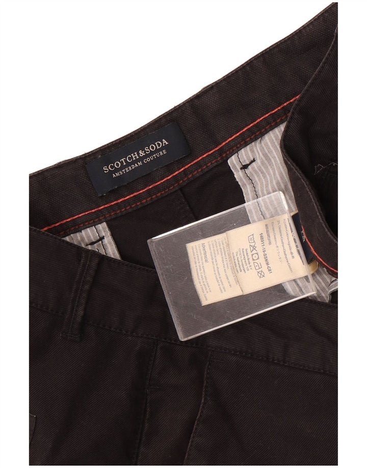 Scotch & Soda Mens Chino Shorts W32 Large Black Cotton