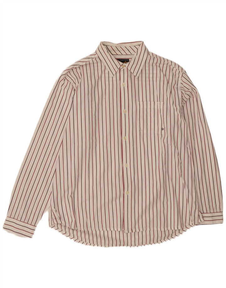 Wrangler Mens Shirt XL White Striped Cotton