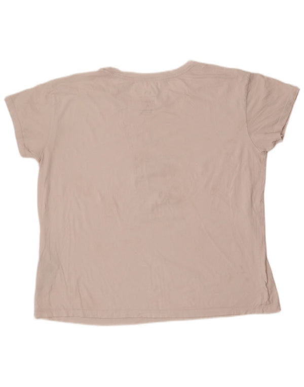 Armani Womens Graphic T-Shirt Top UK 18 XL White Cotton