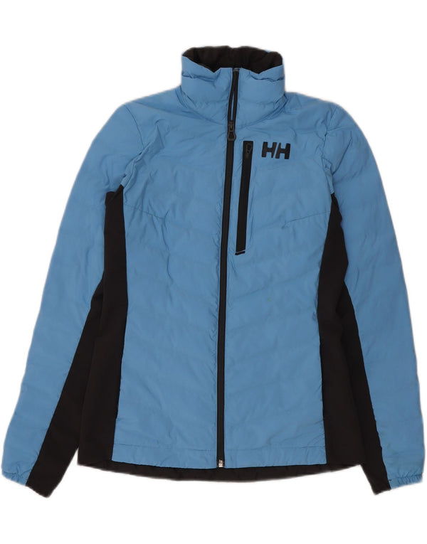 Helly Hansen Womens Padded Jacket UK 10 Small Blue Colourblock Polyester