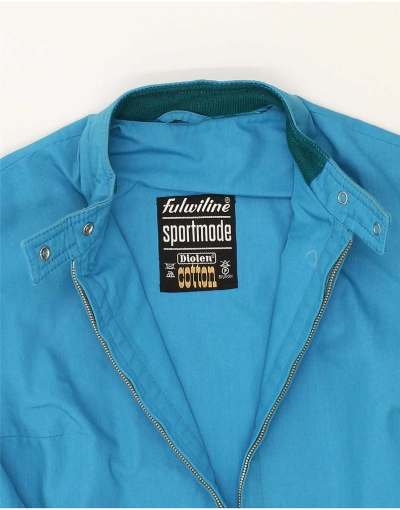 VINTAGE Womens Windbreaker Jacket UK 16 Large Blue Vintage Vintage and Second-Hand Vintage from Messina Hembry 