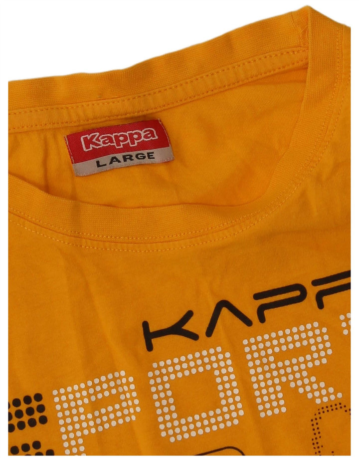 Kappa Womens Graphic Vest Top UK 14 Large Orange