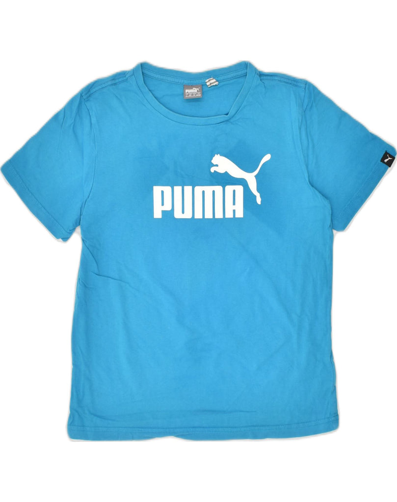 PUMA Boys Graphic T-Shirt Top 11-12 Years Black Cotton | Vintage Puma | Thrift | Second-Hand Puma | Used Clothing | Messina Hembry 