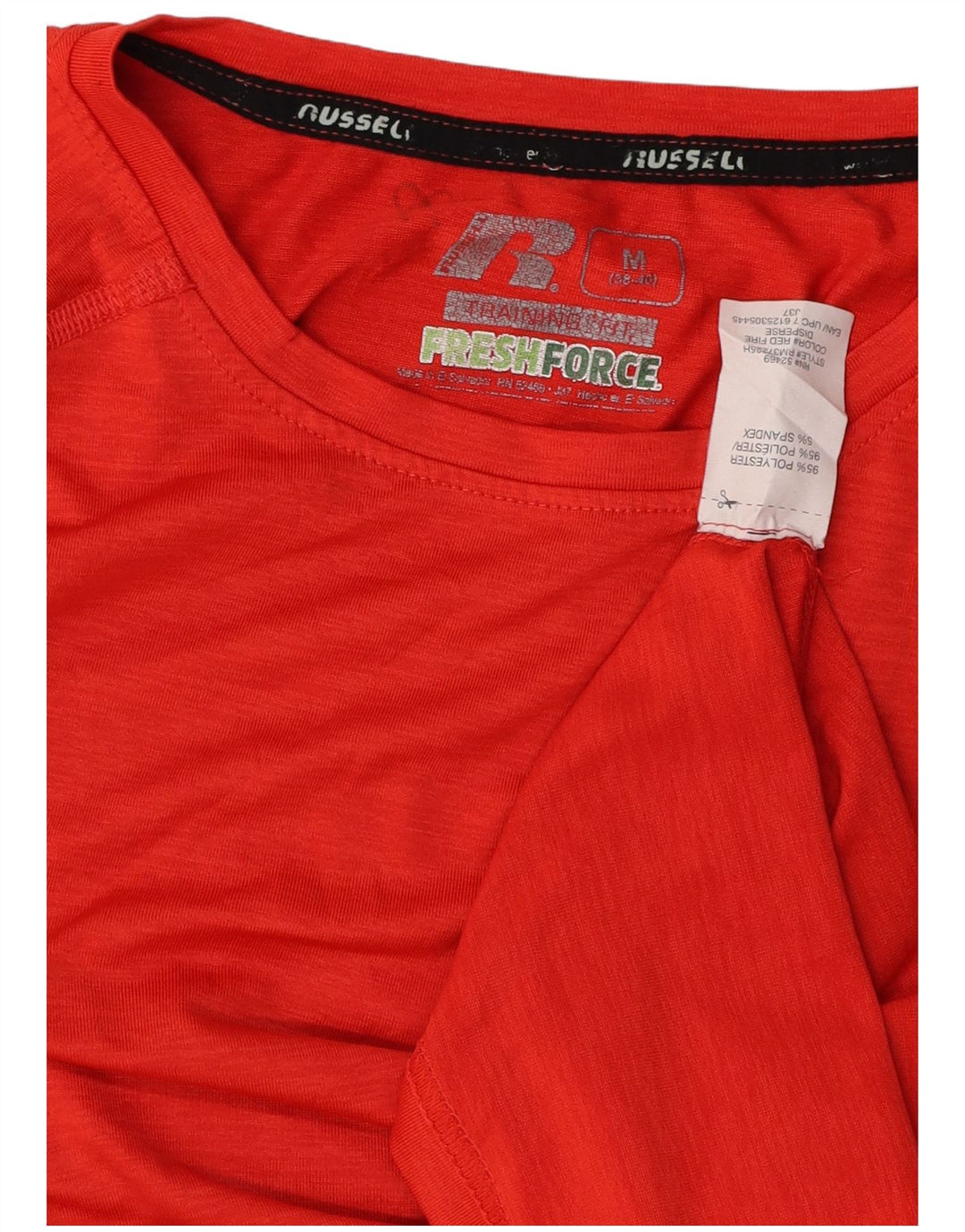 RUSSELL ATHLETIC Mens T-Shirt Top UK 38/40 Medium Red Polyester