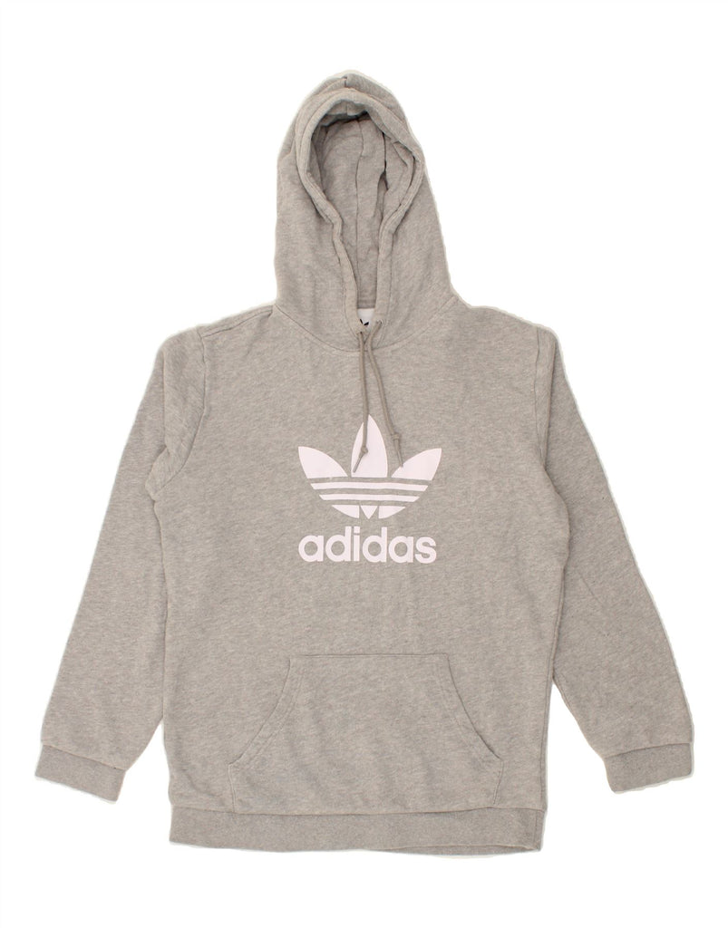 ADIDAS Mens Graphic Hoodie Jumper Small Grey Cotton | Vintage Adidas | Thrift | Second-Hand Adidas | Used Clothing | Messina Hembry 