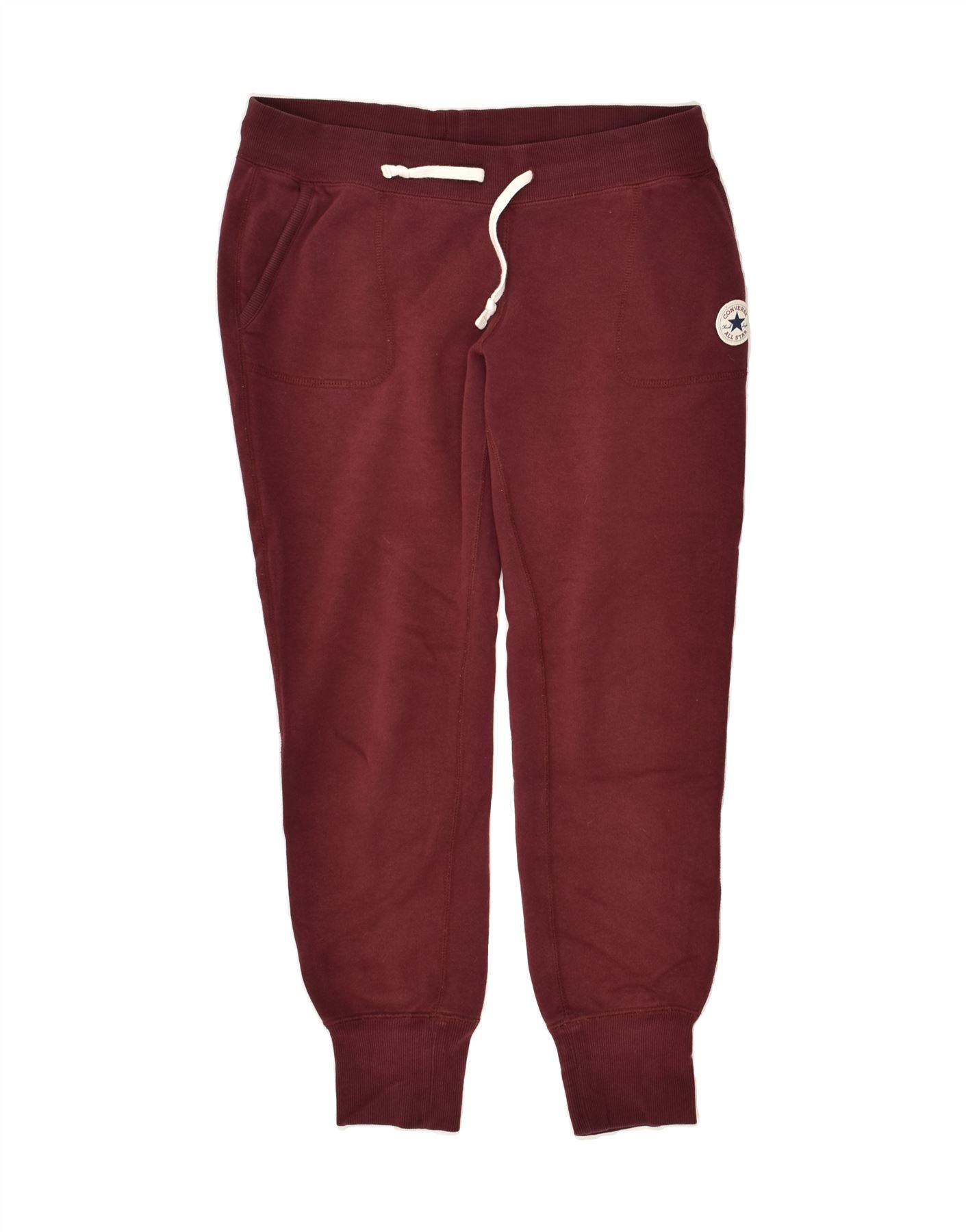 CONVERSE Pantaloni da tuta da donna Joggers EU36 Small Maroon Cotton