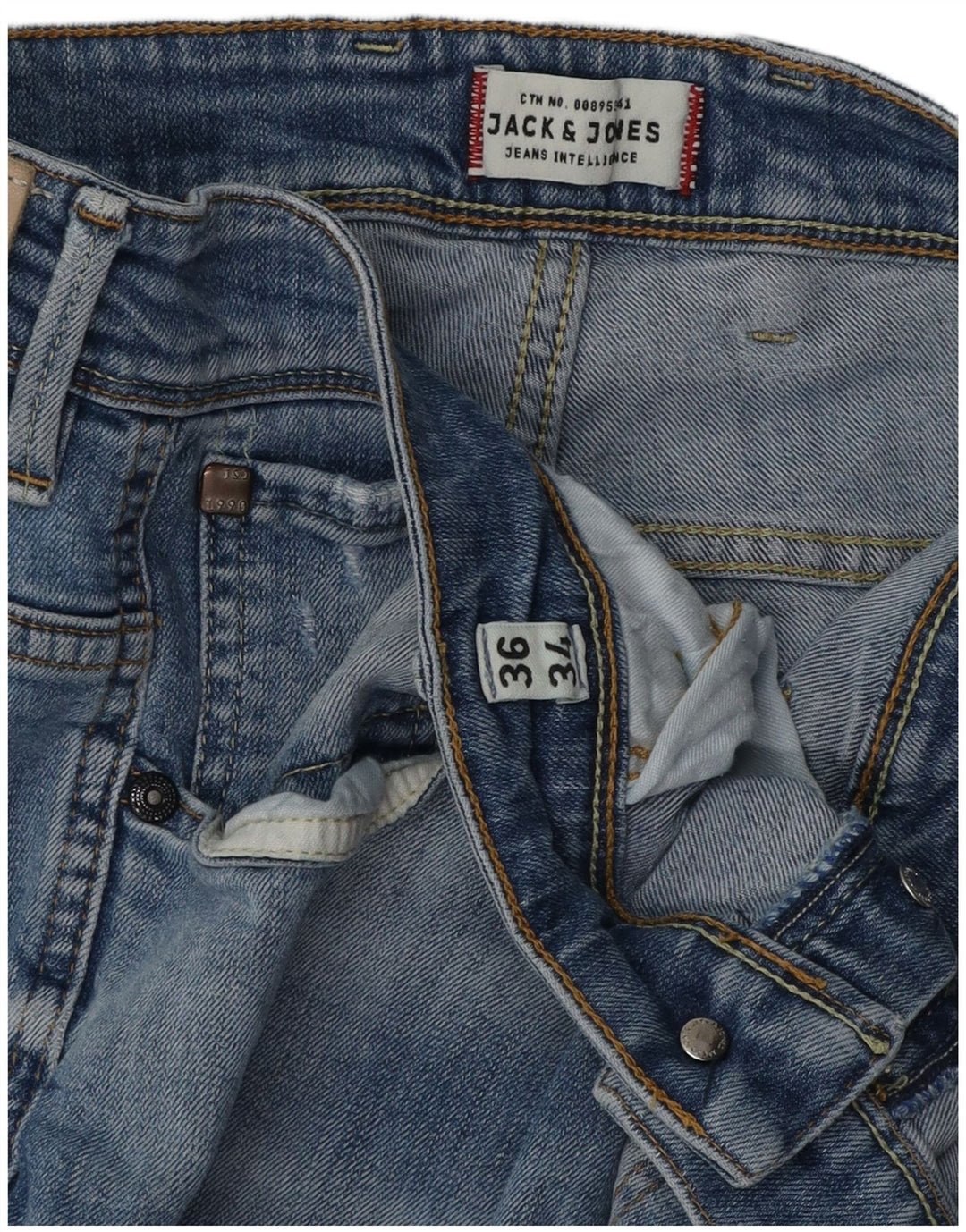 Jack & Jones Mens Slim Jeans W36 L34 Blue