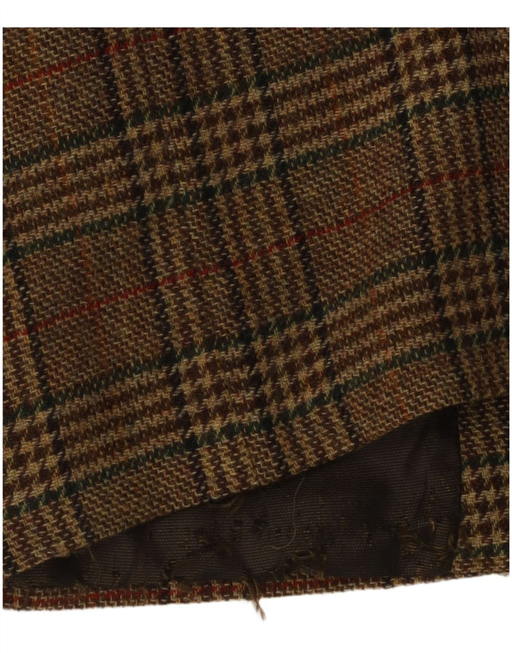 Hugo Boss Mens 3 Button Blazer Jacket EU 52 XL Beige Check Virgin Wool