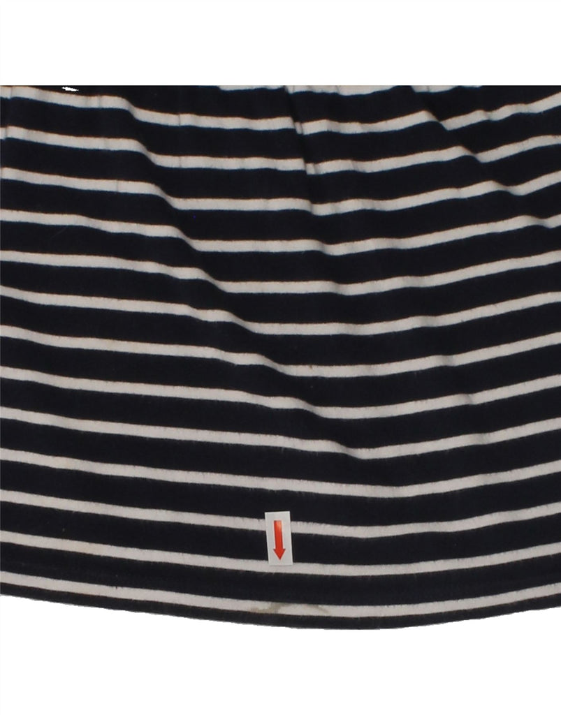 BENETTON Girls Graphic T-Shirt Dress 8-9 Years Large  Navy Blue Striped | Vintage Benetton | Thrift | Second-Hand Benetton | Used Clothing | Messina Hembry 