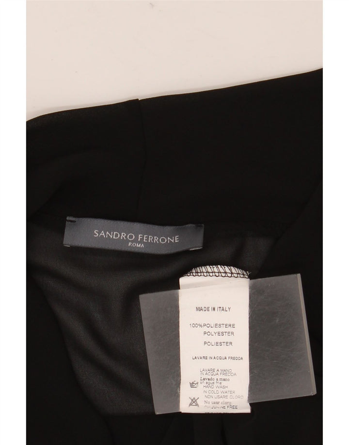 Sandro Ferrone Womens See Through Blouse Top UK 10 Small Black Polyester