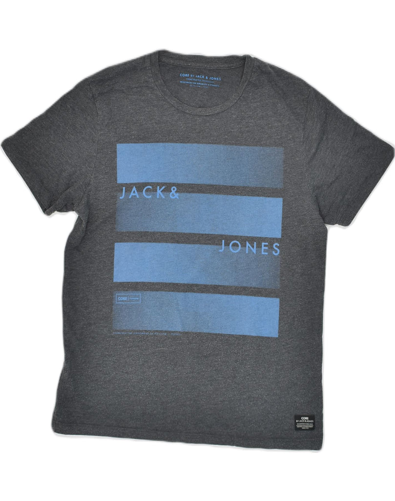 JACK & JONES Mens Graphic T-Shirt Top Large Grey Cotton | Vintage Jack & Jones | Thrift | Second-Hand Jack & Jones | Used Clothing | Messina Hembry 