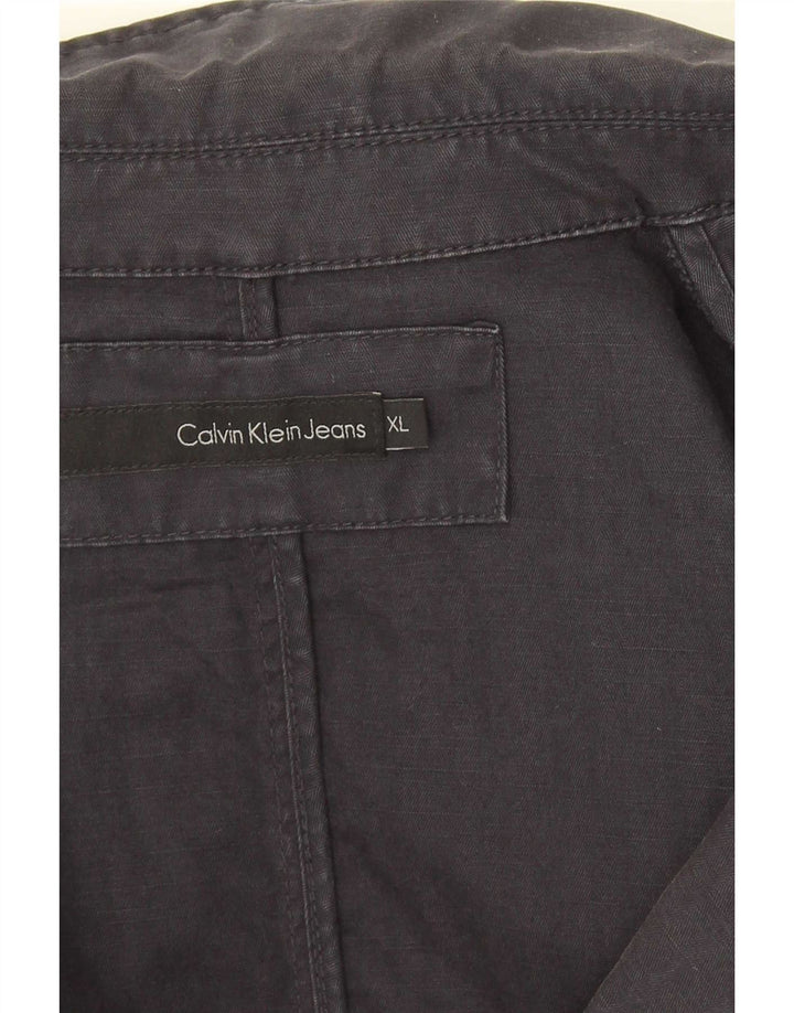 Calvin Klein Mens 1 Button Blazer Jacket UK 42 XL Navy Blue