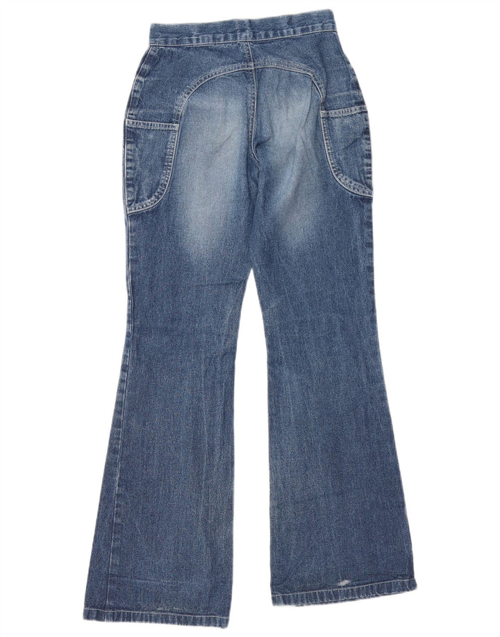 Vintage Womens Flared Jeans UK 8 Small W26 L31 Blue Cotton