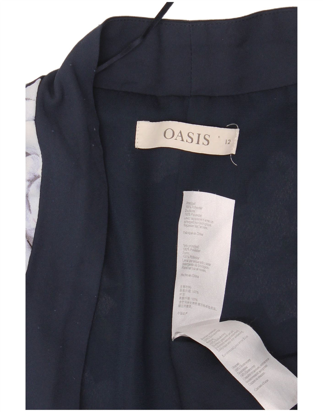 Oasis Womens Oversized Cardigan Top UK 12 Medium Navy Blue Floral
