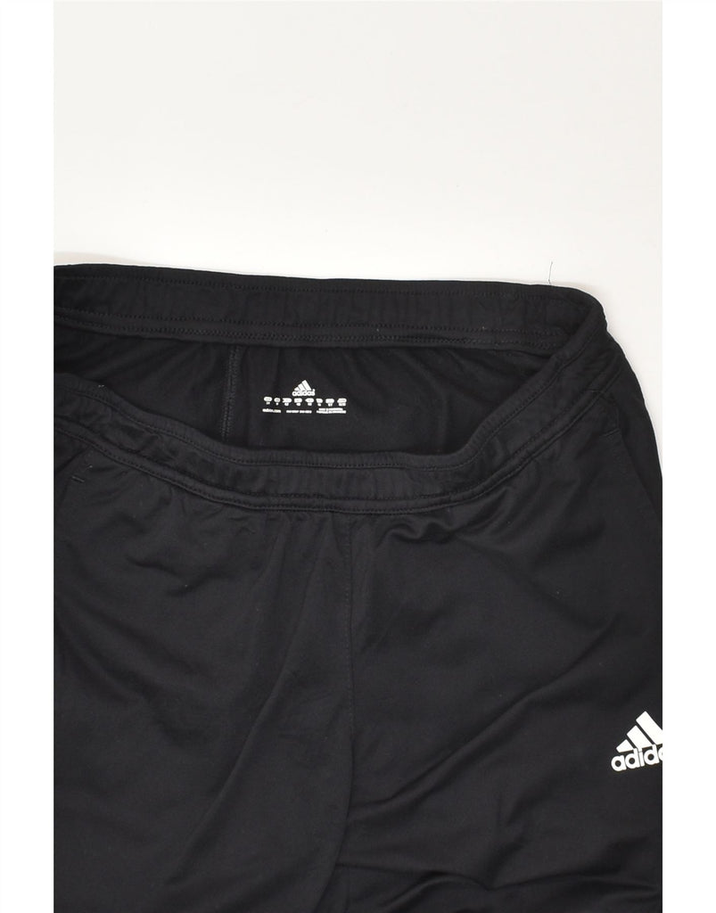 ADIDAS Womens Tracksuit Trousers UK 14 Medium Black Polyester | Vintage Adidas | Thrift | Second-Hand Adidas | Used Clothing | Messina Hembry 