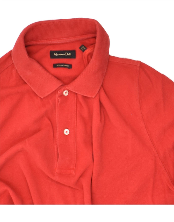 MASSIMO DUTTI Mens Polo Shirt XL Red | Vintage Massimo Dutti | Thrift | Second-Hand Massimo Dutti | Used Clothing | Messina Hembry 